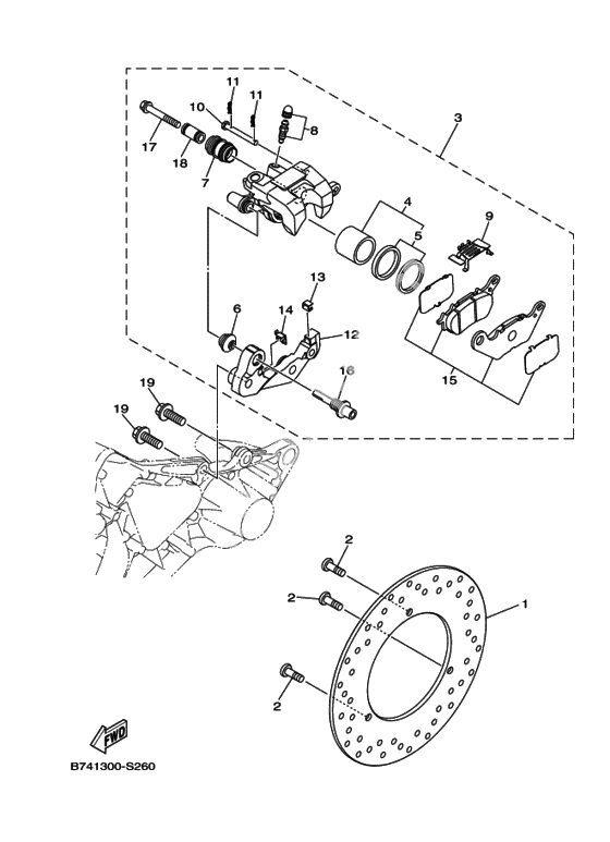 Задний тормозной суппорт