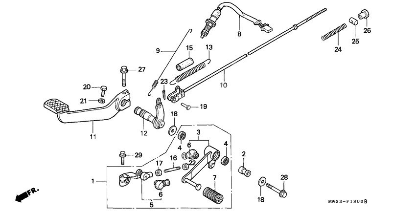 Brake pedal assy              

                  CB750