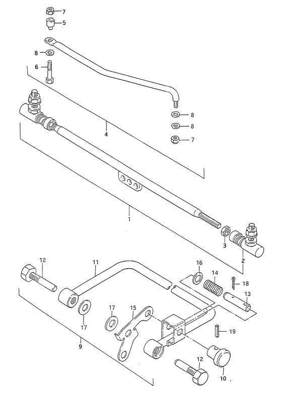 Tie rod linkage spindle zincated yello