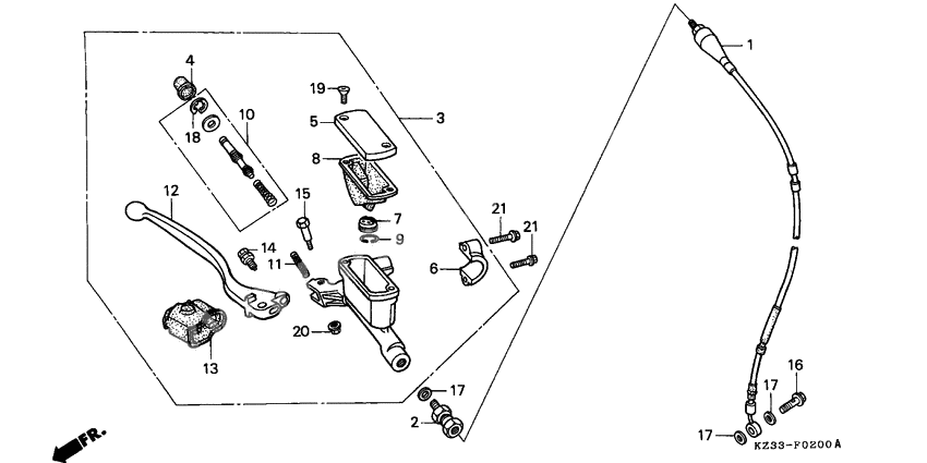 Fr. brake master cylinder