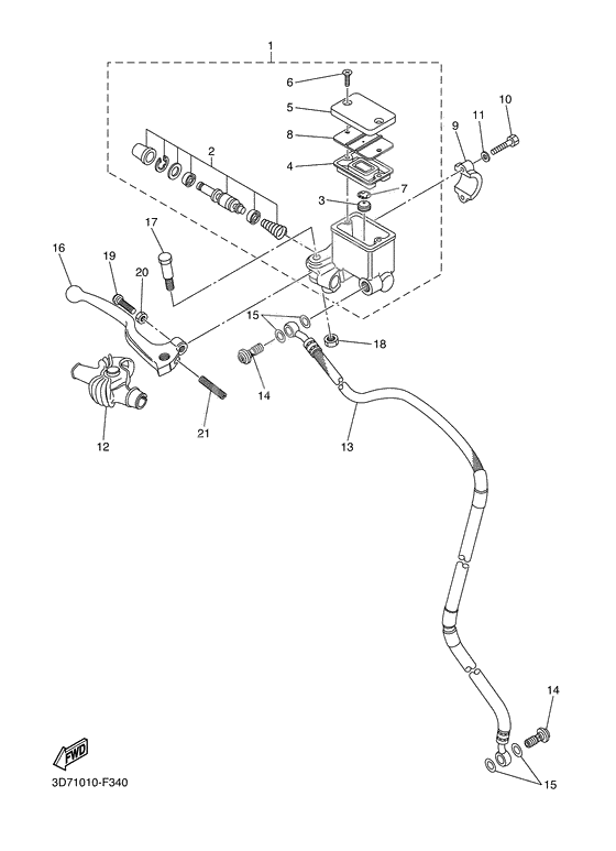 Front master cylinder