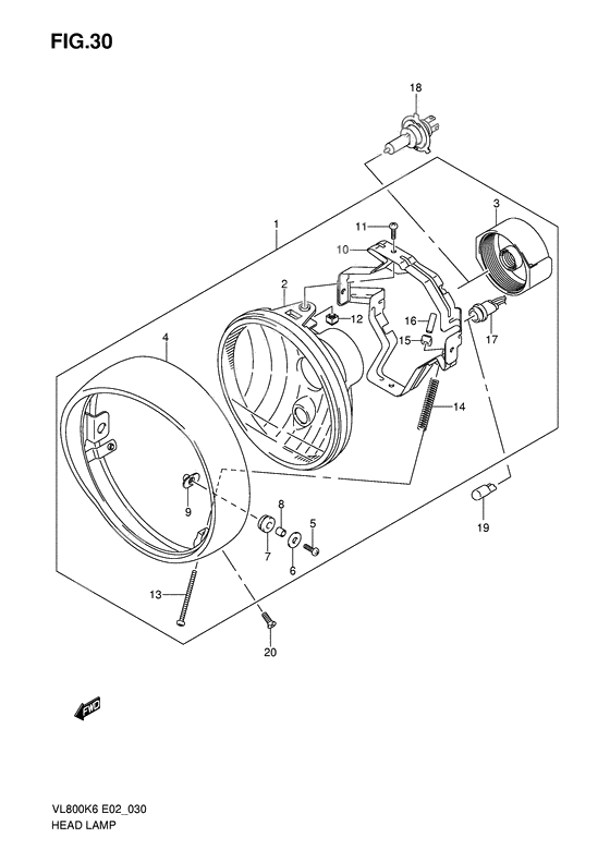 Headlamp assy              

                  E2/e19