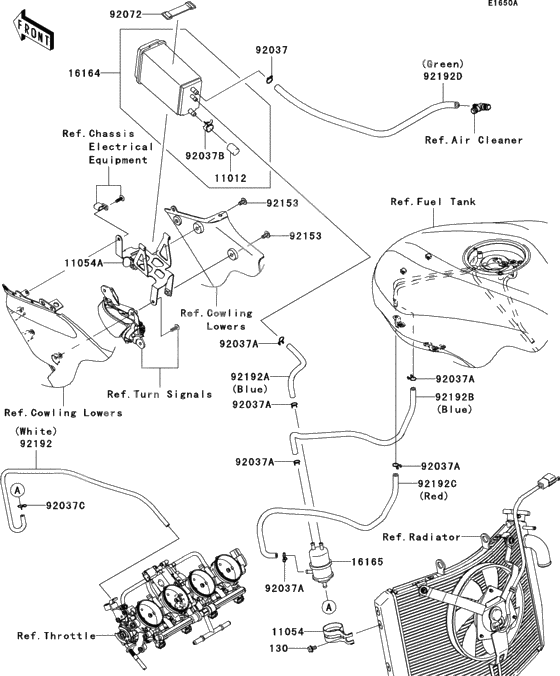 Fuel evaporative system(p8f/p8fa)(ca)