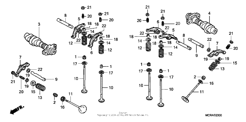 Camshaft + valve
