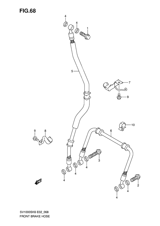 Front brake hose