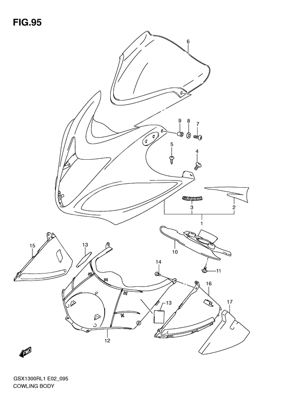 Cowling body              

                  Gsx1300rl1 e51