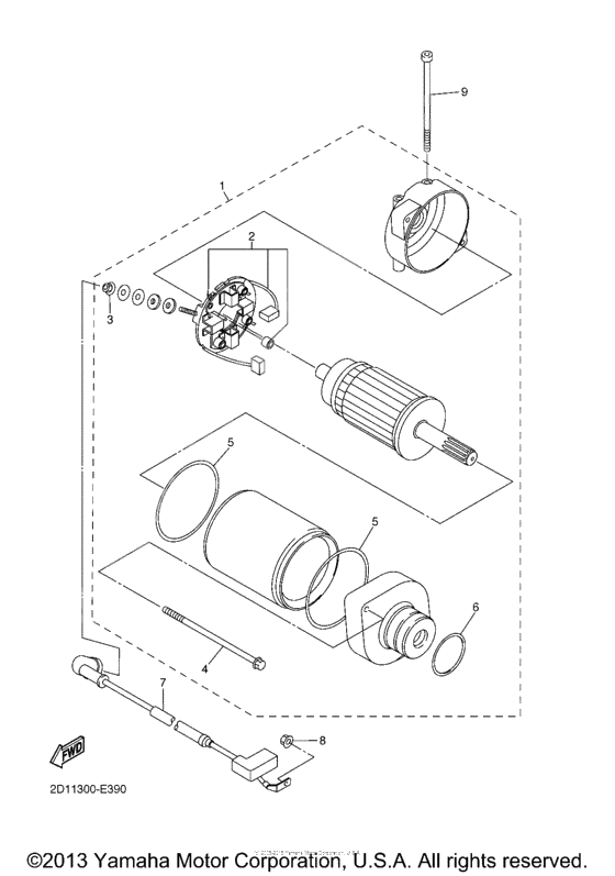 Starting motor