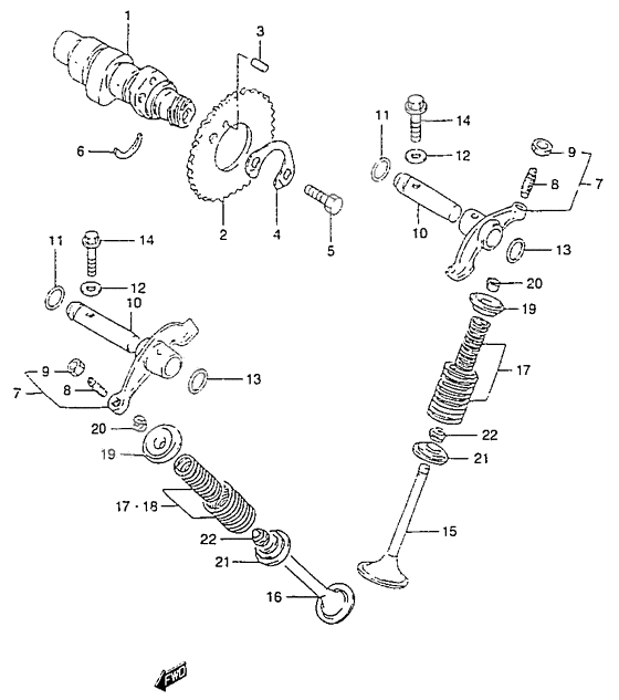 Cam shaft - valve