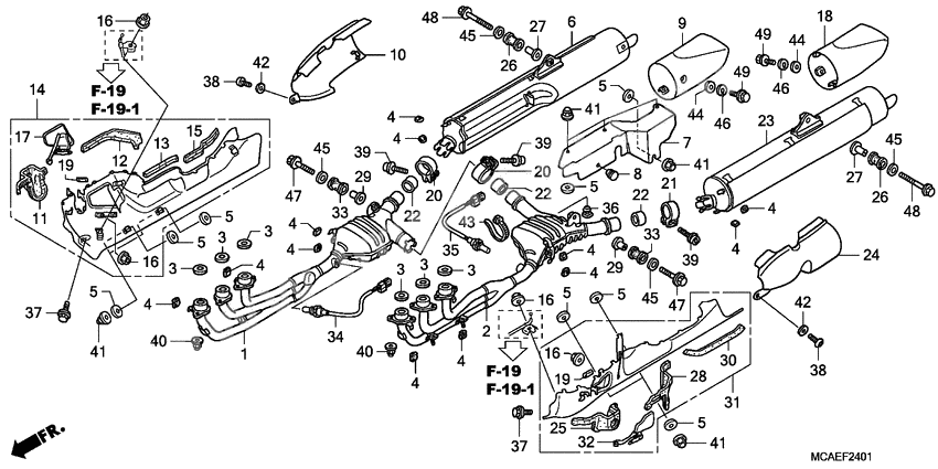 Exhaust muffler              

                  EXCEPT G L1800-BR