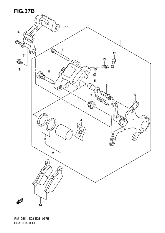 Rear caliper              

                  Model k5/k6