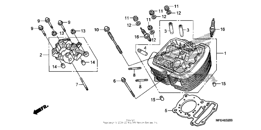 Front cylinder head