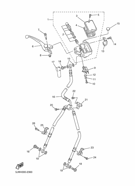 Front master cylinder