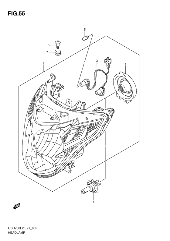 Headlamp              

                  Gsr750auel2 e21