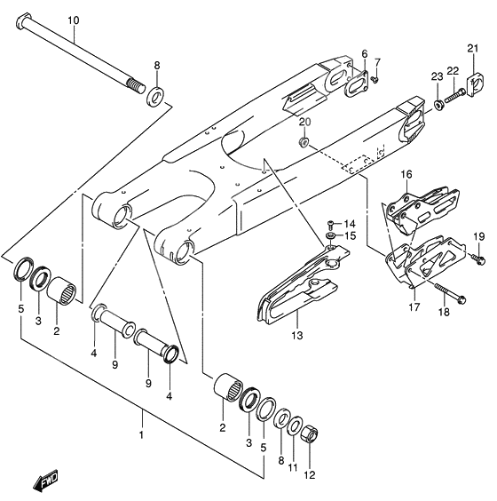 Rear swinging arm              

                  Model k5/k6