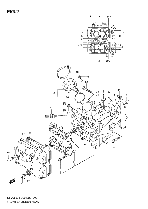 Front cylinder head