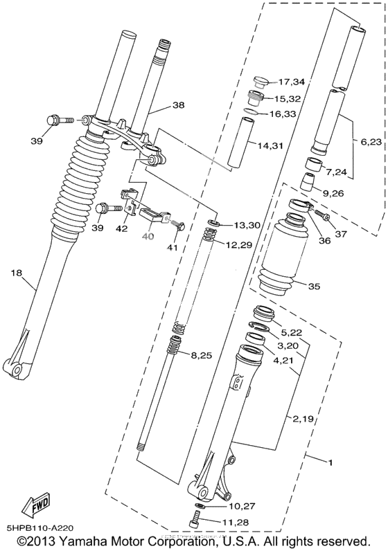 Front fork              

                  2