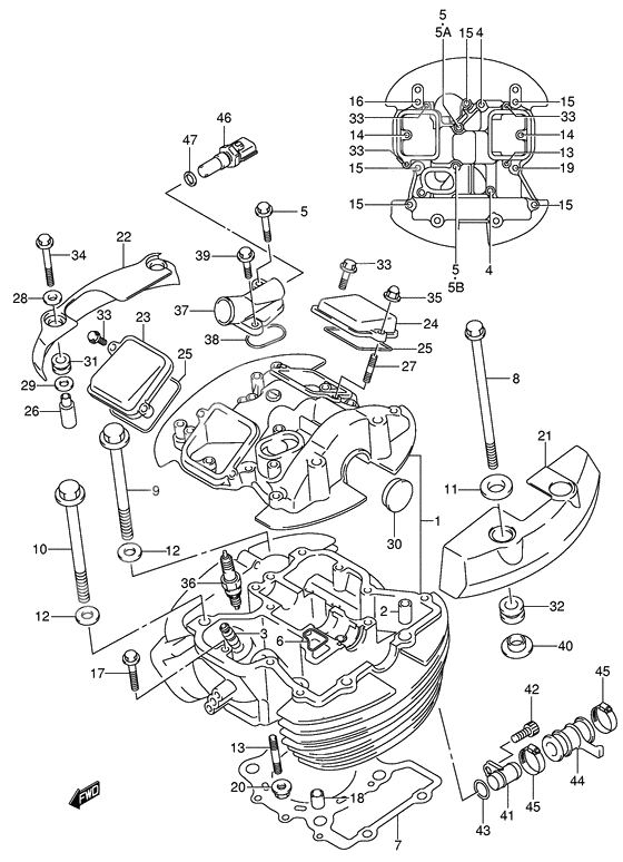 Front cylinder head