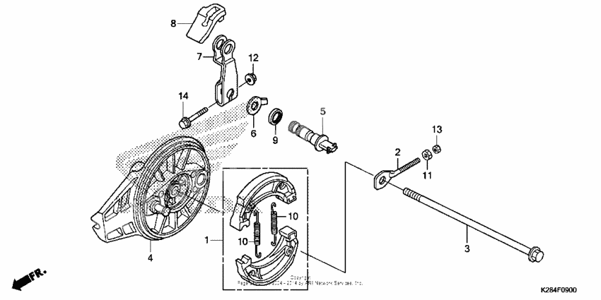 Rear brake panel