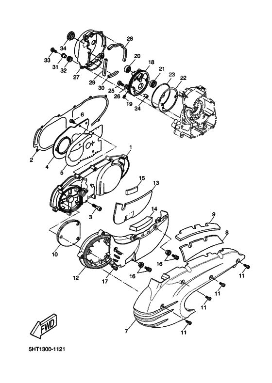 Crankcase cover ass`y (v