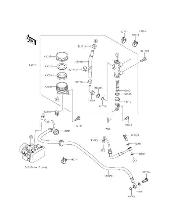 Rear master cylinder