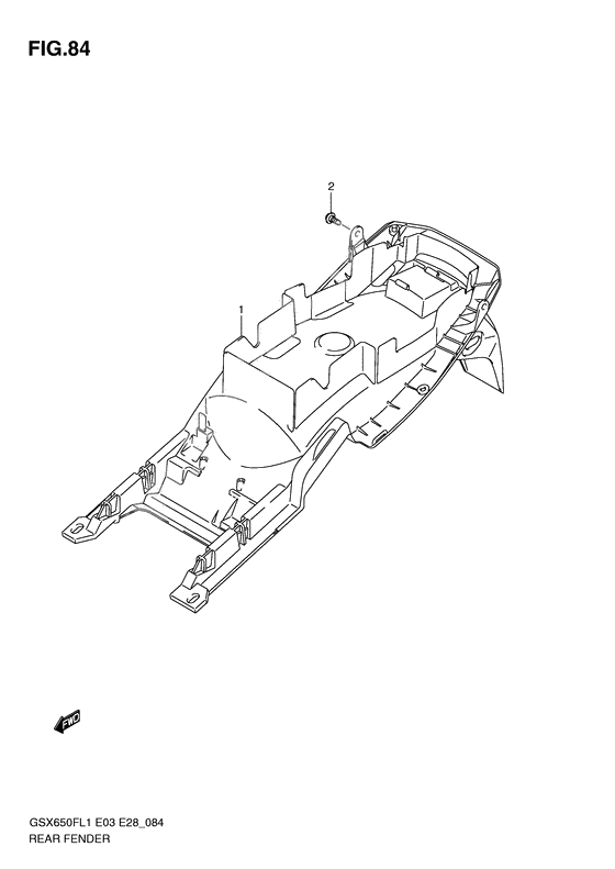 Rear fender              

                  Gsx650fal1 e28