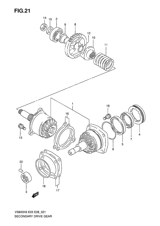 Secondary drive gear