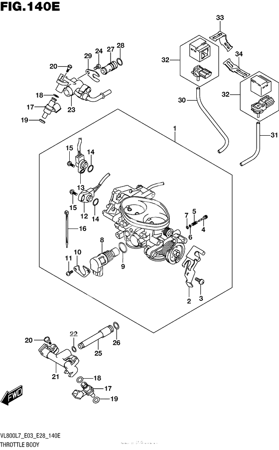 Throttle Body (Vl800Tl7 E28)