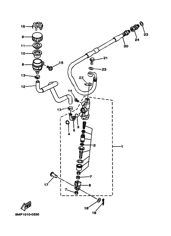 Rear master cylinder