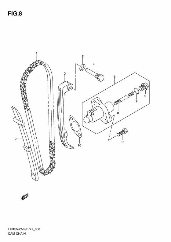 Cam chain              

                  En125-2ak9