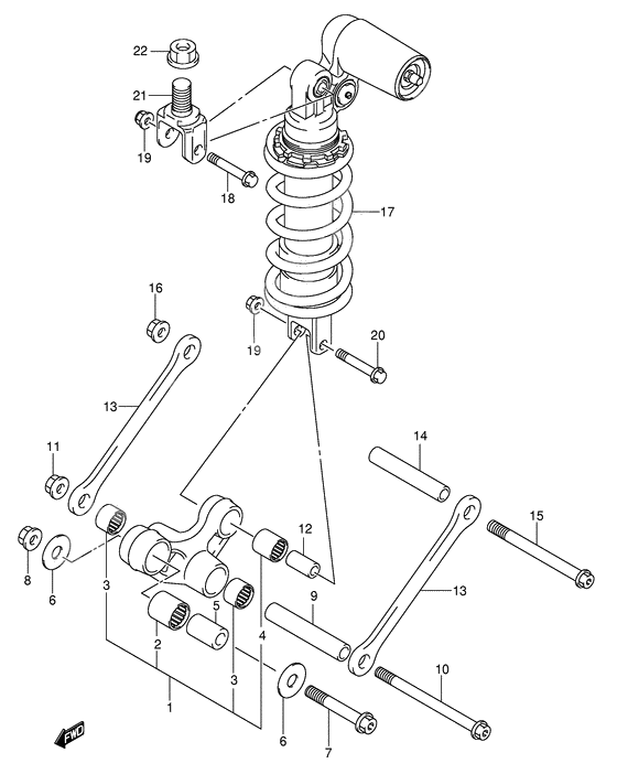 Rear cushion lever