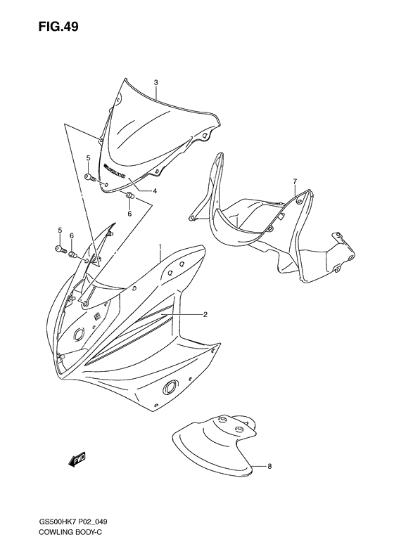 Cowling body              

                  Gs500fh/fmk7