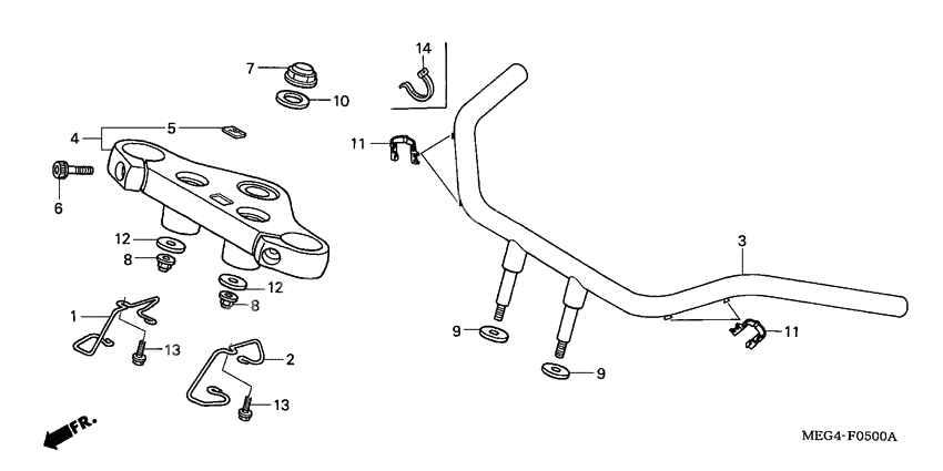 Handle pipe/top bridge