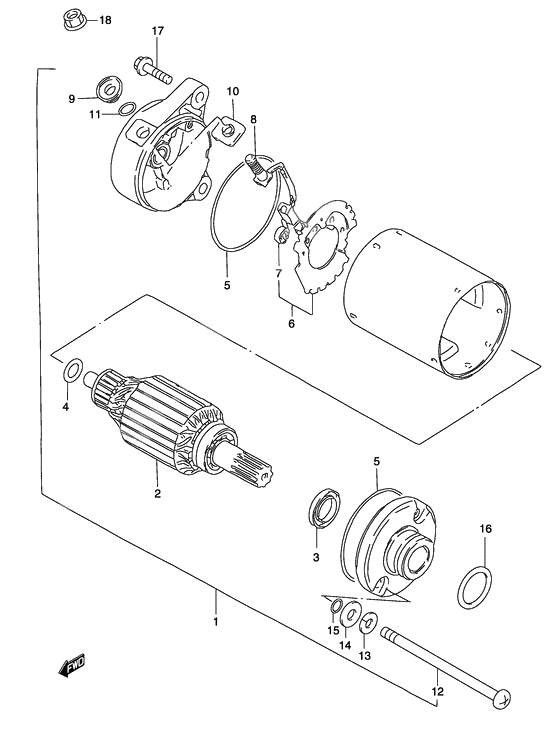 Starting motor