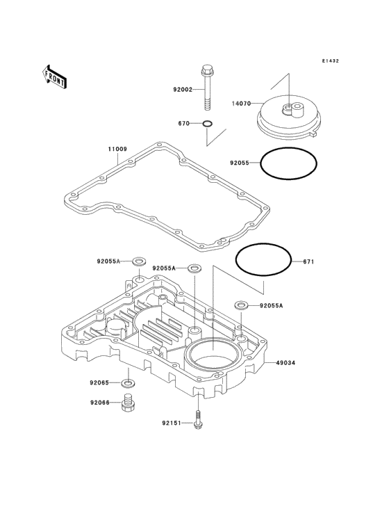 Breather cover/oil pan