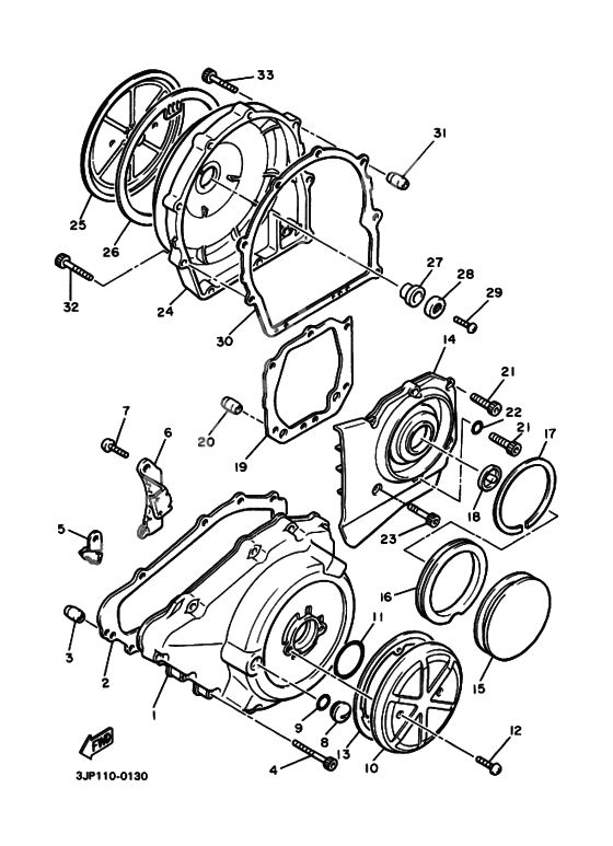Crankcase cover ass`y (v
