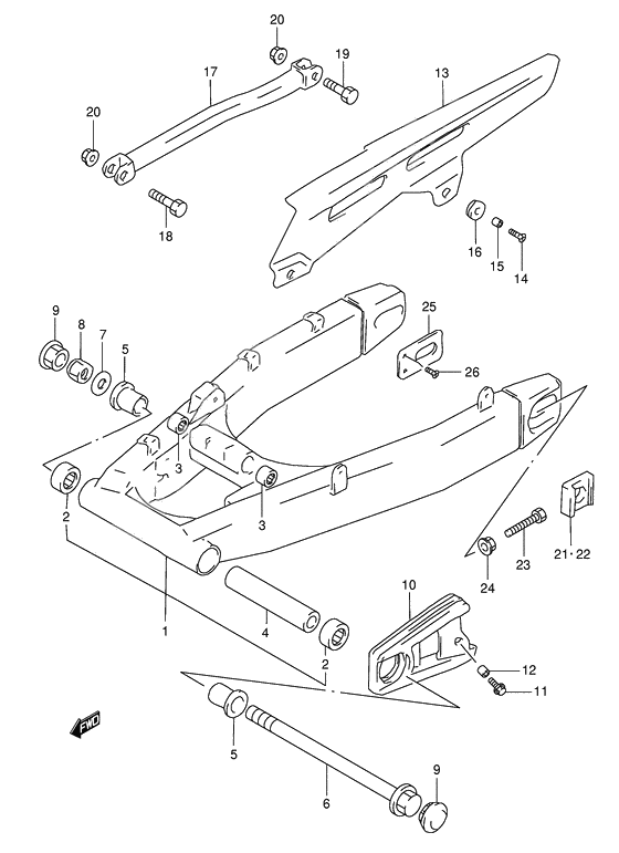 Rear swinging arm              

                  Gsf1200sav