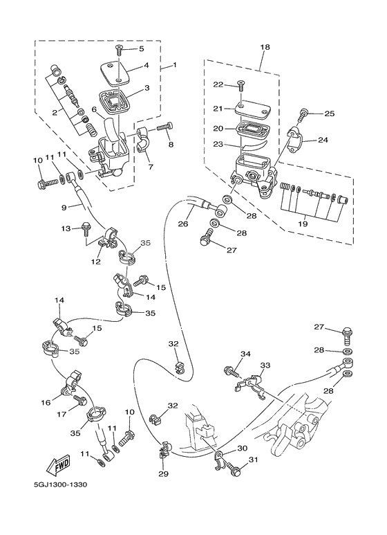 Front master cylinder