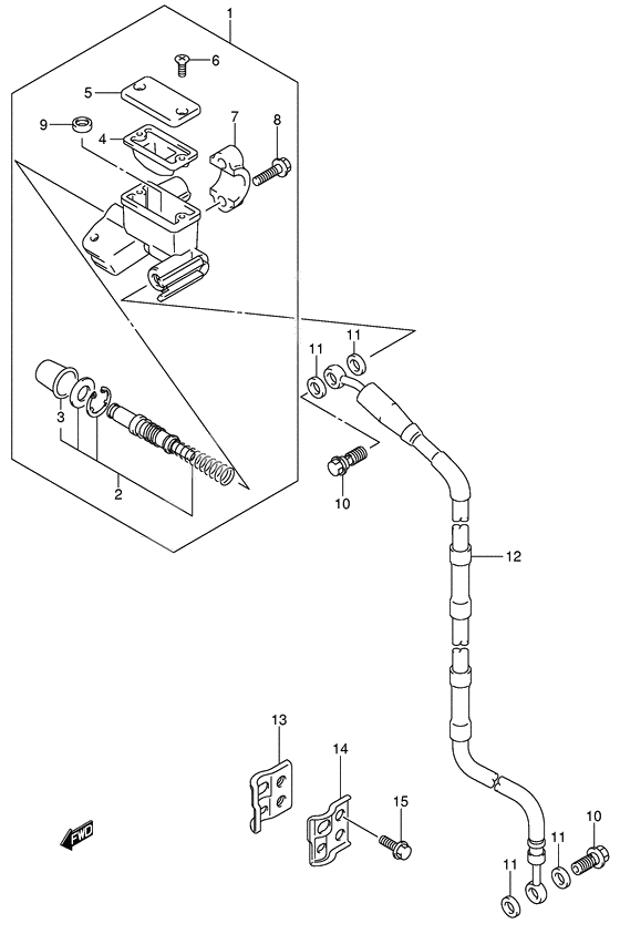 Front master cylinder              

                  Model k5/k6