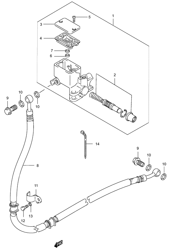 Rear master cylinder              

                  Model k4/k5