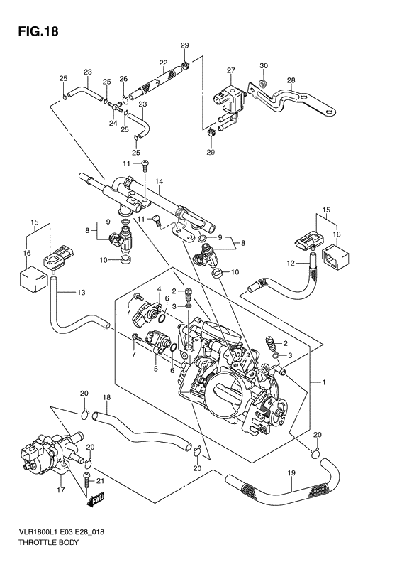 Throttle body              

                  Vlr1800tl1 e33