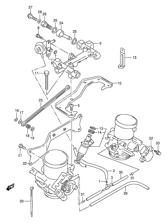 Throttle body fitting parts