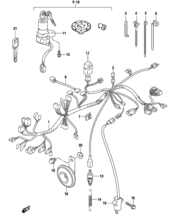 Wiring harness              

                  Gs500fk4/fuk4