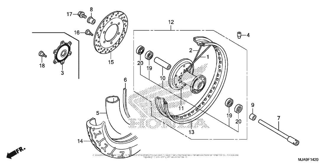 Передние колесо