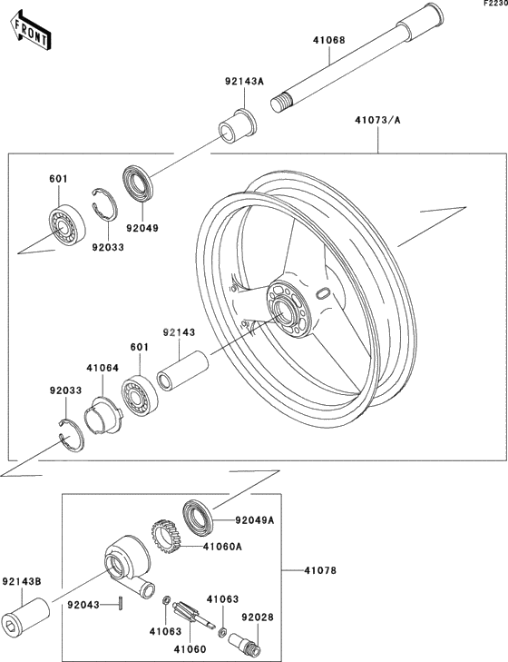 Front hub