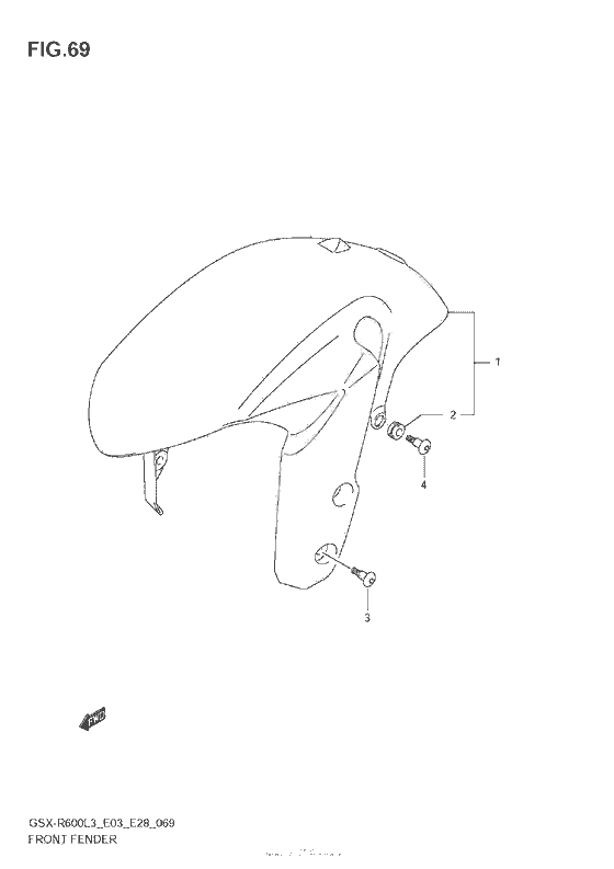 Переднее крыло (Gsx-R600L3 E33)