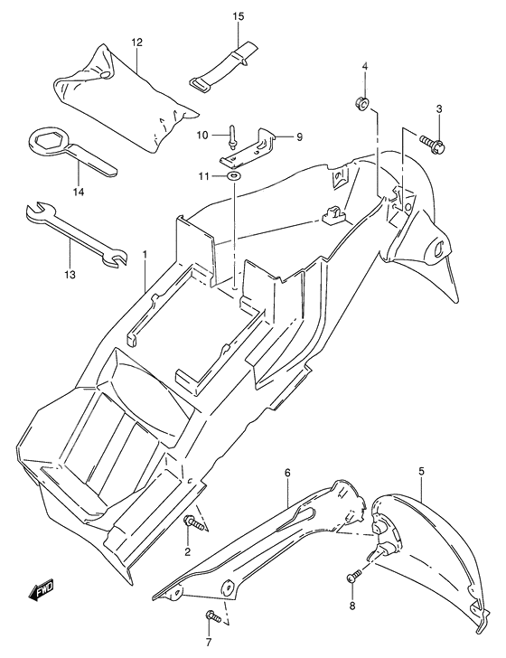 Rear fender              

                  Model w/x/y/k1