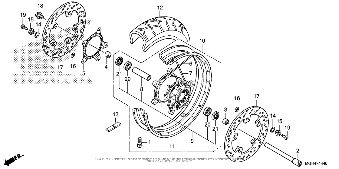 Передние колесо