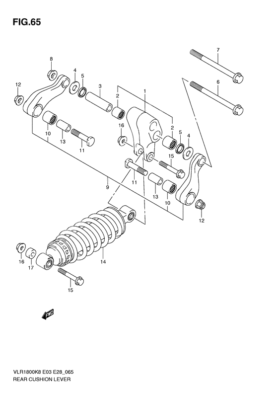 Rear cushion lever