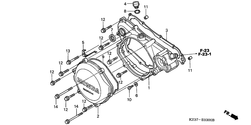 Right crankcase cover