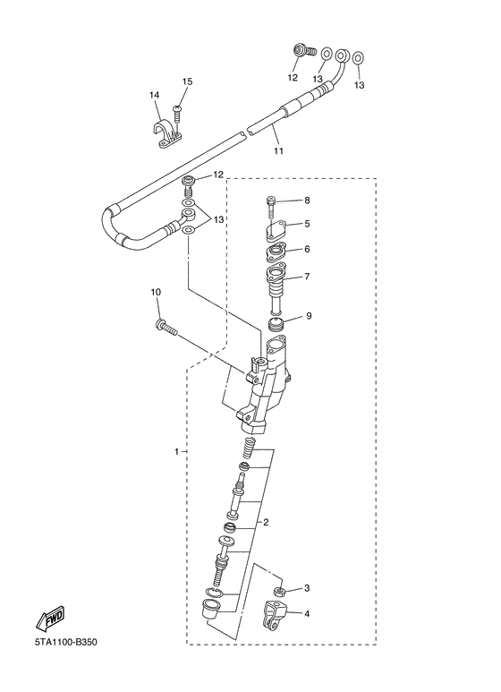 Rear master cylinder